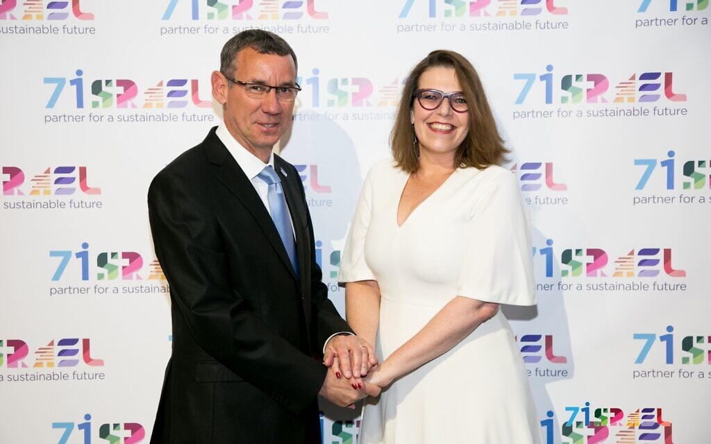 Ambassador Mark Regev, with deputy Sharon Bar-li