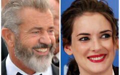 Mel Gibson (Wikipedia/ Author	Georges Biard/  Attribution-ShareAlike 3.0 Unported (CC BY-SA 3.0)  https://creativecommons.org/licenses/by-sa/3.0/legalcode) and Winona Ryder at the 2010 Toronto International Film Festival.
 (Credit: Karon Liu, CC BY 2.0, https://commons.wikimedia.org/w/index.php?curid=15771575)