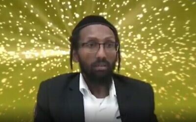 Rabbi Baruch Gazahay in a recorded lecture posted to YouTube. (Screenshot: YouTube via Times of Israel)