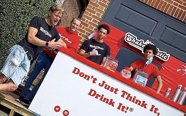 Shaketastic co-founder Josh Kettle was the virtual event's keynote speaker. His business held its first socially distanced outdoor event with a pop-up stall, pictured