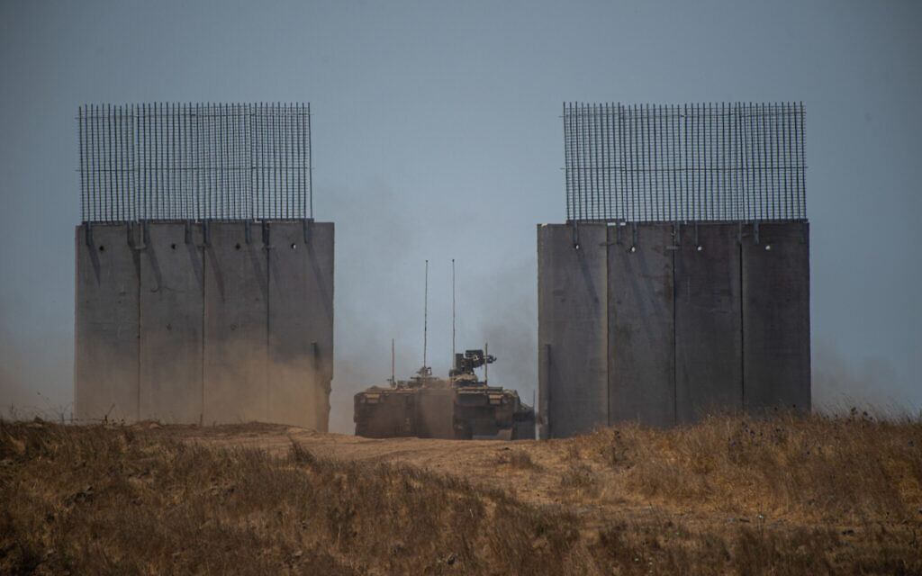 An Israeli army Merkava tanks seen in the Israeli-annexed Golan Heights on June 24, 2020.  on July 27, 2020. According to an Israeli army spokesperson, Israeli troops thwarted an infiltration attempt by a Hezbollah squad in the Mount Dov area. No injuries to the troops were reported. Photo by: Gil Eliyahu-JINIPIX