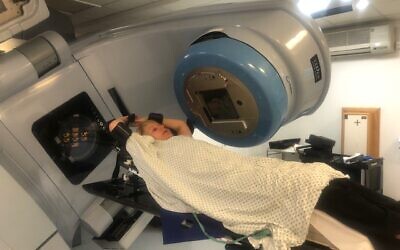 Lucie having radiotherapy treatment in hospital