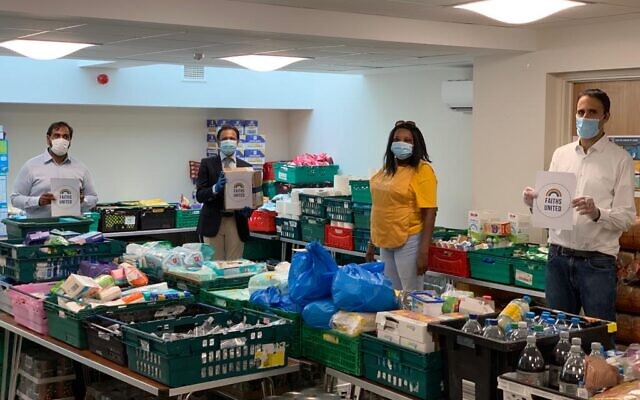 Young people participating in North Paddington Food Bank collection