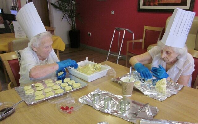 Otto Schiff care home residents baking