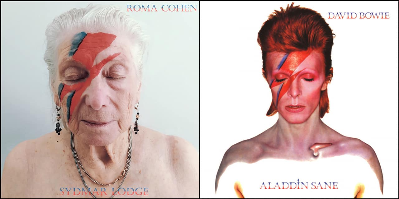 Roma Cohen of Sydmar Lodge as David Bowie's Aladdin Sane Roma Cohen of Sydmar Lodge as David Bowie's Aladdin Sane