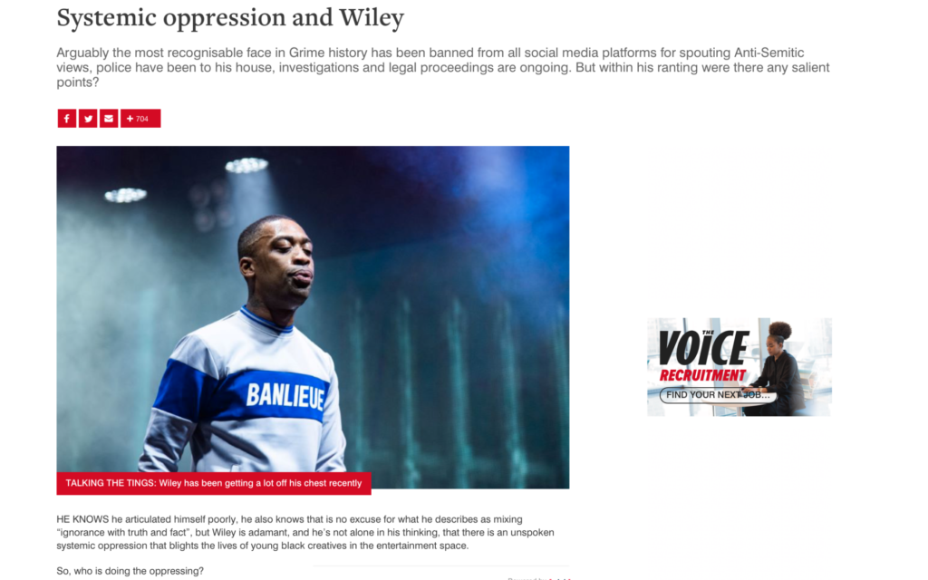 Article from 'The Voice' caused anger in the Jewish community