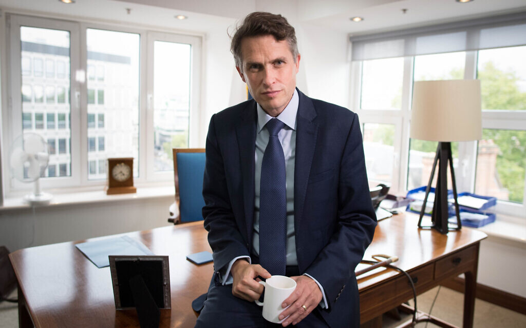 Secretary of State for Education Gavin Williamson in his office at the Department of Education in Westminster,