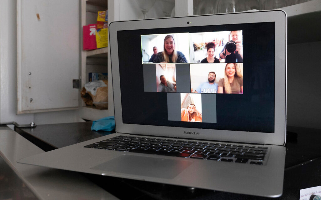 A shiva service was allegedly Zoom-bombed with antisemitic material. Picture is a generic image of a Zoom call, unrelated to the incident.

(Photo by Jonas Gustavsson/Sipa USA)