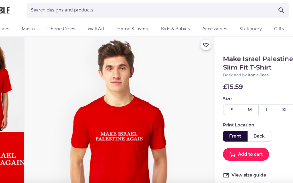 Item being marketed online (Credit: Redbubble)