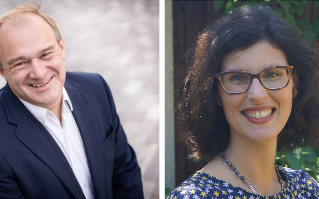 Ed Davey, left, Layla Moran, right