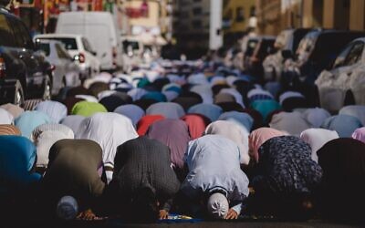 Muslim worshippers during prayer. (Photo by Levi Clancy on Unsplash via Jewish News)