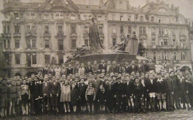 Pictured in Prague, the group of Holocaust survivors, who later became known as "the Boys"