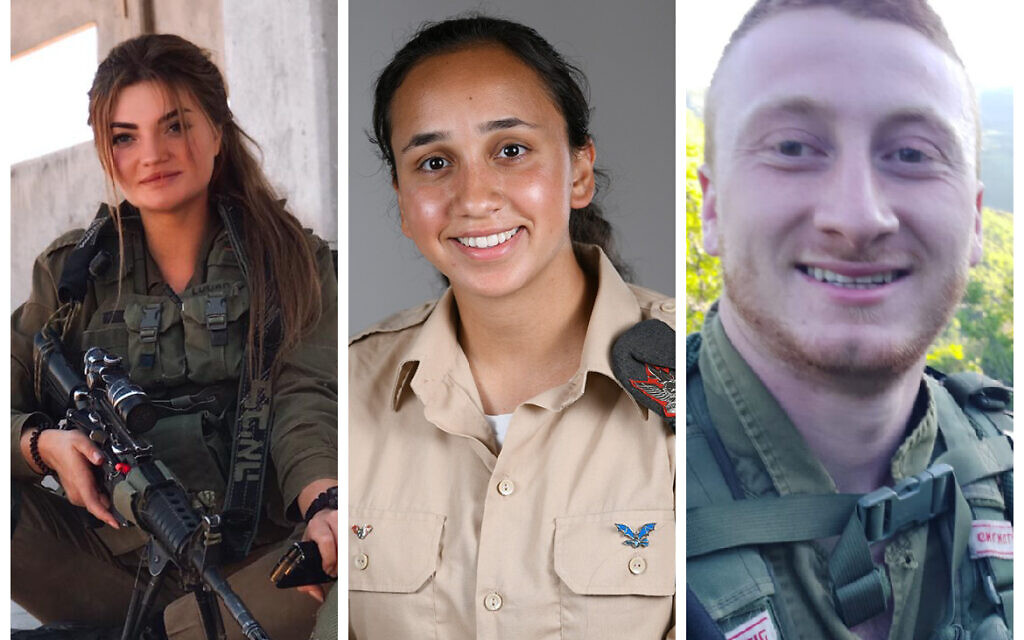 Staff Sergeant Yana Iogvenko, Staff Sergeant Talia Eliyahu and Staff Sergeant Michael Melamed