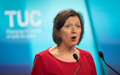Frances O'Grady, General Secretary of the TUC speaking at the TUC's Congress in London.