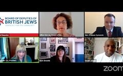 The Board of Deputies virtual Labour conference event (Screenshot from YouTube) The Board of Deputies virtual Labour conference event (Screenshot from YouTube)