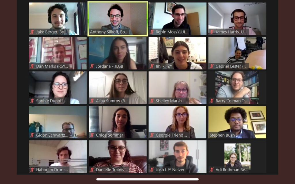 Jewish youth leaders discuss the commission's initial findings with Stephen Bush.