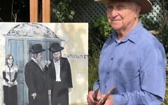 Ivor Roth with the portrait Ivor Roth with the portrait