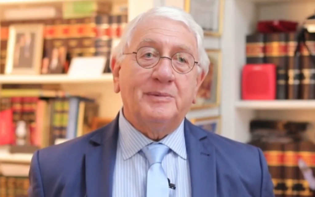Jorge Kirszenbaum, an influential attorney and Jewish leader in Argentina, died on Sept. 5, 2020. (DAIA Twitter via JTA)