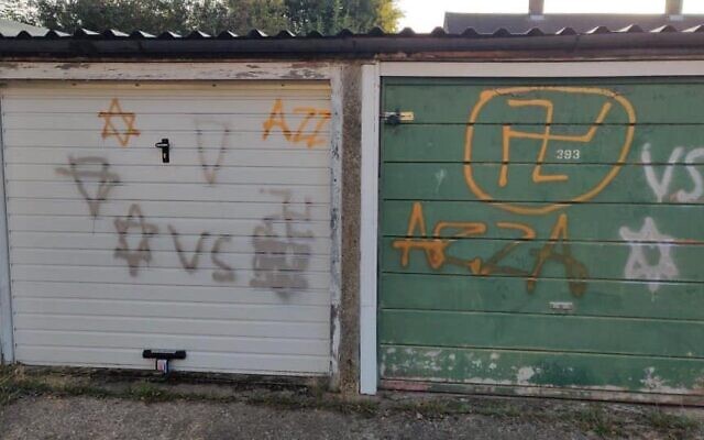 Swastikas daubed on garages in Borehamwood