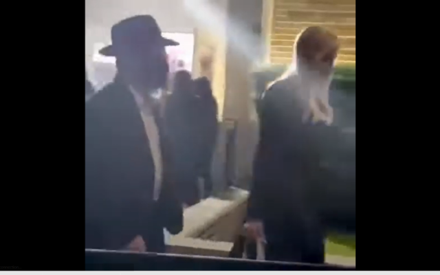 Ivanka Trump emerges from the tomb of Rabbi Menachem Mendel Schneerson in Queens, New York on October 22, 2020. (YouTube via JTA)