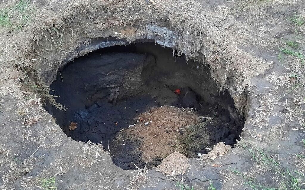 Picture of the newly-discovered gravesite. (Credit: Dan Acostioaiei via Adrian Cioflâncă on Facebook.)