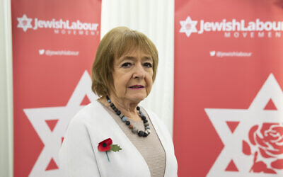Dame Margaret Hodge, Parliamentary Chair of the Jewish Labour Movement, during a press conference by the JLM at the offices of Mishcon de Reya in London, following the publication of damming anti-Semitism report by the Equality and Human Rights Commission (EHRC).