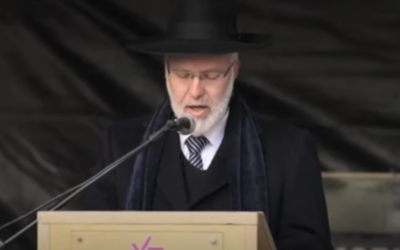 Argentine Chief Ashkenazi Rabbi Gabriel Davidovich (Screen shot from YouTube via JTA)
