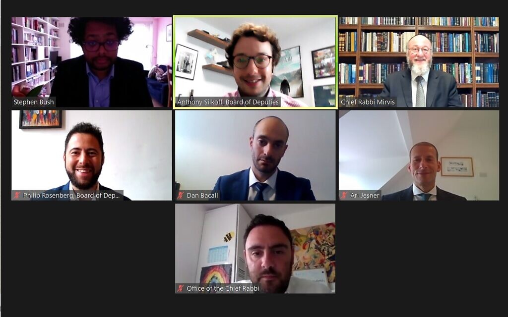 Stephen Bush meeting with Chief Rabbi Mirvis over Zoom