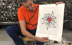 Uri with his art