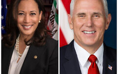 Kamala Harris (Wikipedia/Source	https://www.harris.senate.gov/news#photos. Author: Office of Senator Kamala Harris) 
Mike Pence (Wikipedia/	White House.
Author: D. Myles Cullen)