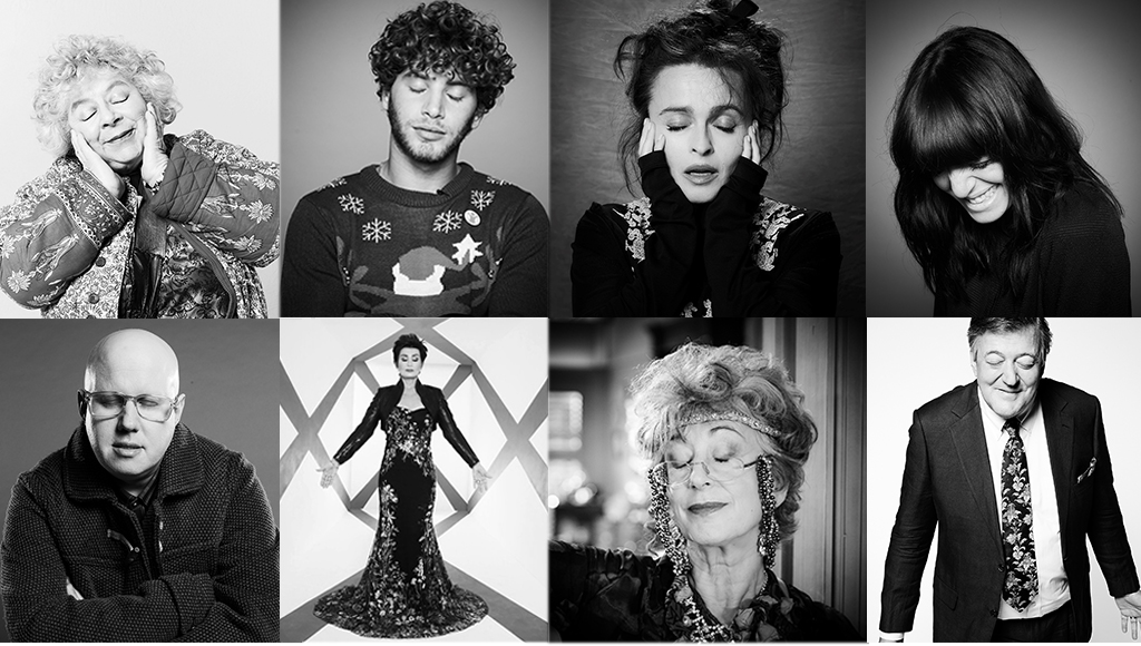 Some of the Jewish celebrities featured in the campaign. Top - L-R: Miriam Margolyes, Eyal Booker, Helena Bonham-Carter, Claudia Winkleman. Bottom: L-R: Matt Lucas, Sharon Osborne, Dame Maureen Lipman and Stephen Fry