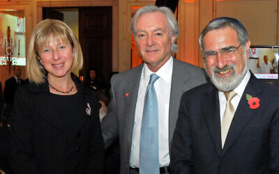 Lord and Lady Sacks with Stuart Glyn, Former MDA UK chairman