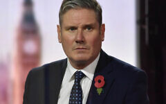Labour Party leader Sir Keir Starmer appearing on the BBC1 current affairs programme, The Andrew Marr Show. (PA Media/Jeff Overs/BBC)