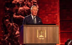 HRH Prince of Wales during his speech at the Yad Vashem Holocaust Forum, January 2020. Credit: Ben Kelmer HRH Prince of Wales during his speech at the Yad Vashem Holocaust Forum, January 2020. Credit: Ben Kelmer