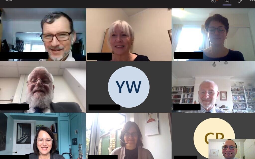 Board meeting with Nadine Dorries (top in the middle)
