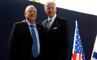 President Rivlin with Joe Biden on a previous occasion.