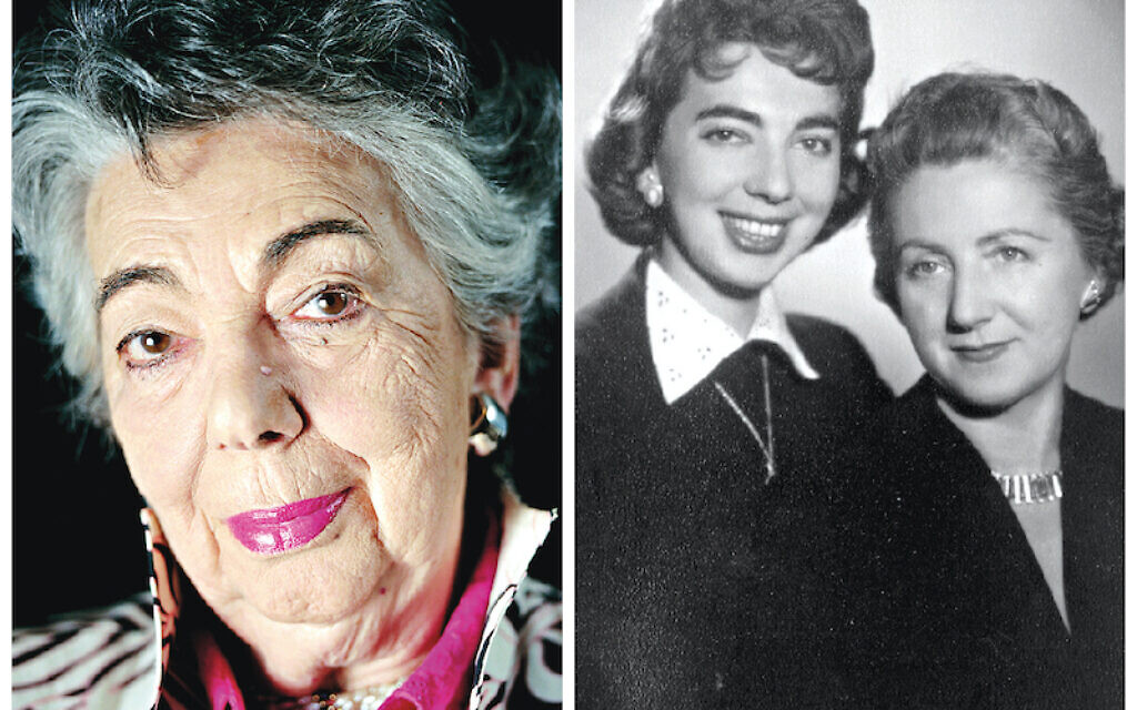 Lili Pohlmann and, right, with her mother in 1954