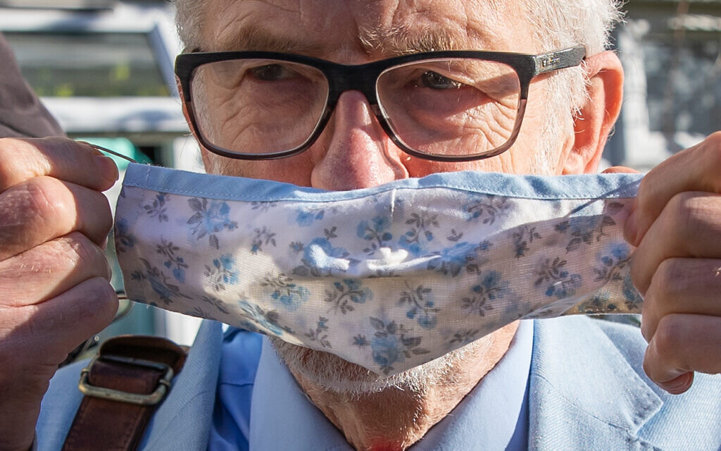 Former Labour leader Jeremy Corbyn leaves his house in North London.