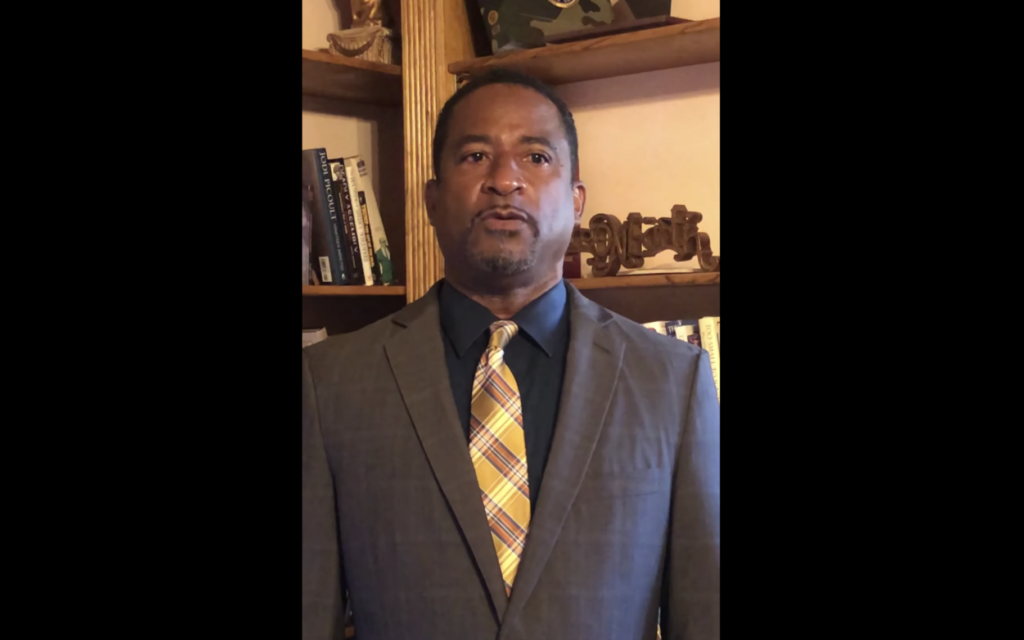 William Latson issued a public apology a week before the Palm Beach County School Board voted a second time to terminate his employment. (Screen shot from YouTube via JTA)