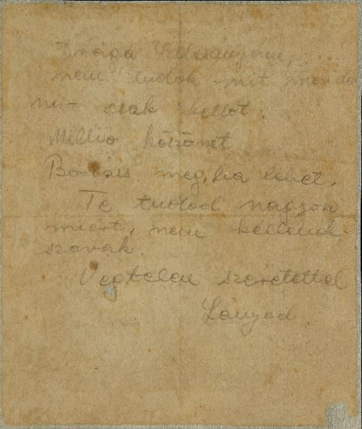Senesh's last note to her mother found in her dress after her execution