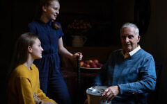 Steven Frank, 84, who survived multiple concentration camps as a child but lost his father at Auschwitz, alongside his granddaughters Maggie and Trixie Fleet, aged 15 and 13. Steven Frank, 84, who survived multiple concentration camps as a child but lost his father at Auschwitz, alongside his granddaughters Maggie and Trixie Fleet, aged 15 and 13.