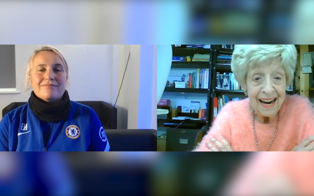 Emma Hayes interviewing Ruth Bourne
