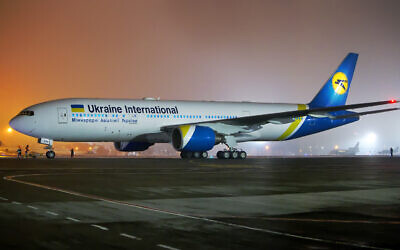Ukraine International Airlines' first Boeing 777-200ER (Wikipedia/ Source	http://spotters.net.ua/file/?id=118826&size=large. Author: Oleg V. Belyakov / Attribution-ShareAlike 3.0 Unported (CC BY-SA 3.0) )