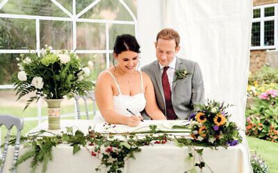Claudia Green and Richard Fox were able to have 30 guests at their wedding in September 