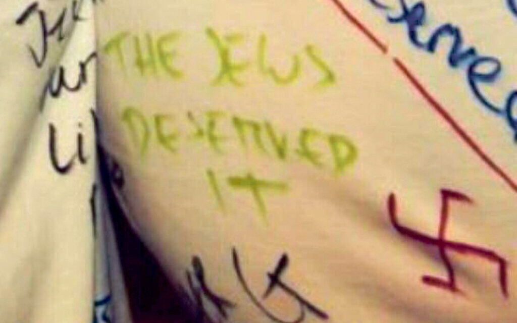Antisemitic hate on a student’s t-shirt