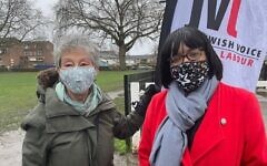 Former shadow home secretary Diane Abbott (right) and suspended Jewish Voice for Labour activist Naomi Wimborne-Idrissi