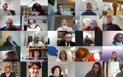 Screenshot of the meeting with Martin Machray and 17 communal organisations