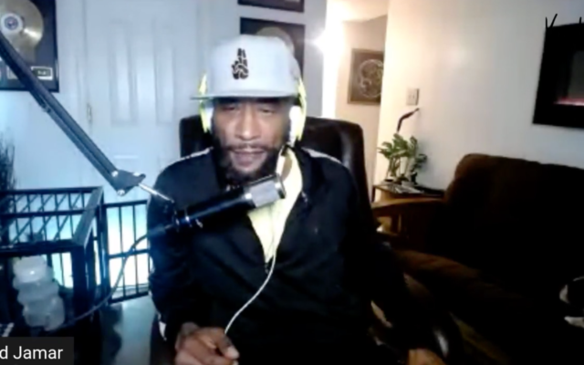 Screenshot of Lord Jamar on the podcast