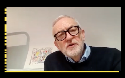 Screenshot of Jeremy Corbyn speaking on the Canary's video