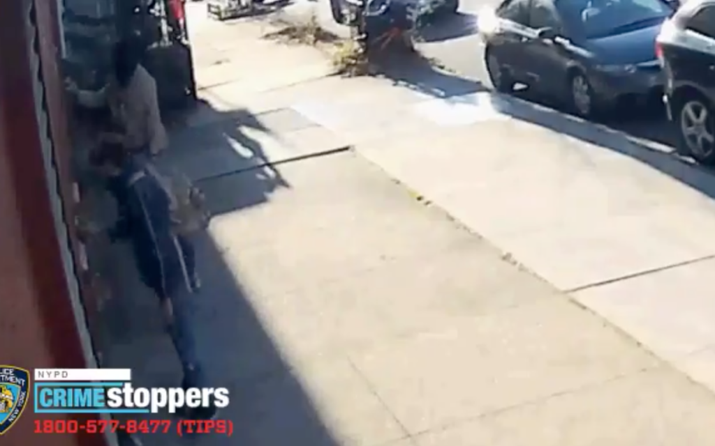 Screenshot from video on Twitter of the two suspects the police are trying to identify.